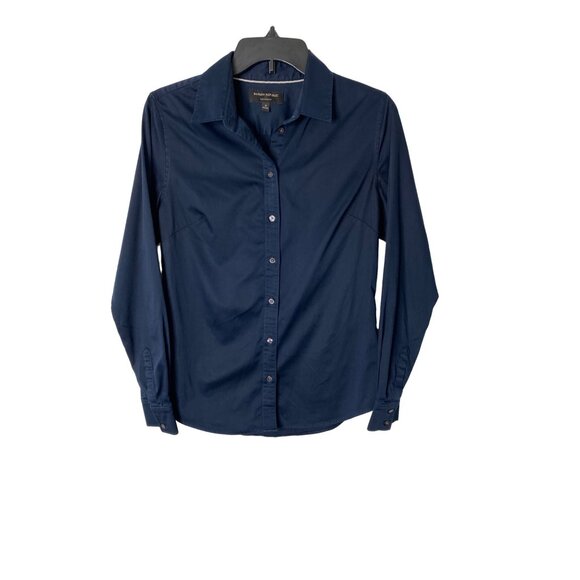 Banana Republic Tops - BANANA REPUBLIC WOMEN'S NAVY BLUE TAILORED FIT BUTTON-DOWN SHIRT SZ 6